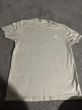 adidas Short Sleeve Crew Tee in Light Beige